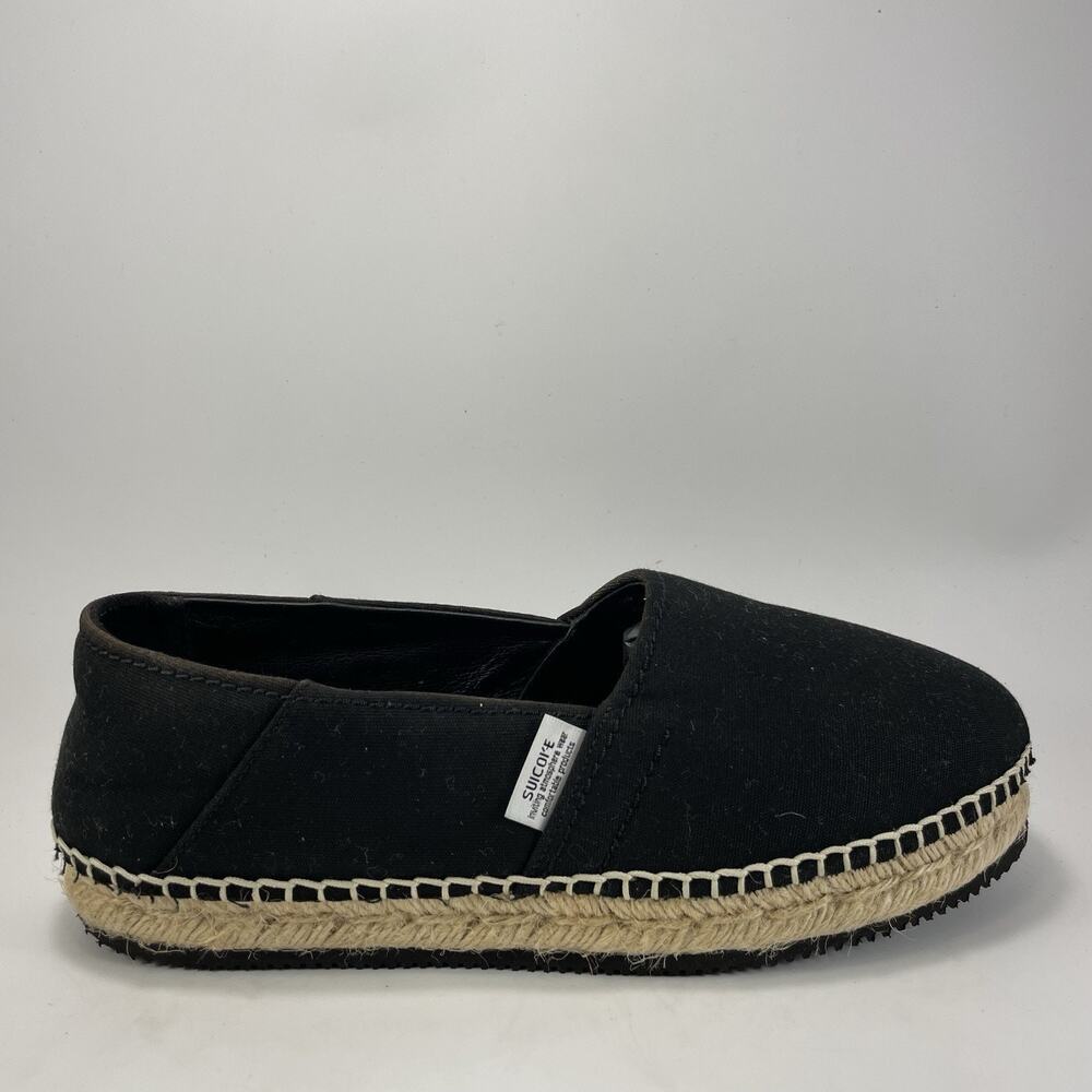SUICOKE Jass Canvas Espadrilles Slip-On Flats Jute Sole Shoes Womens Size 10/41
